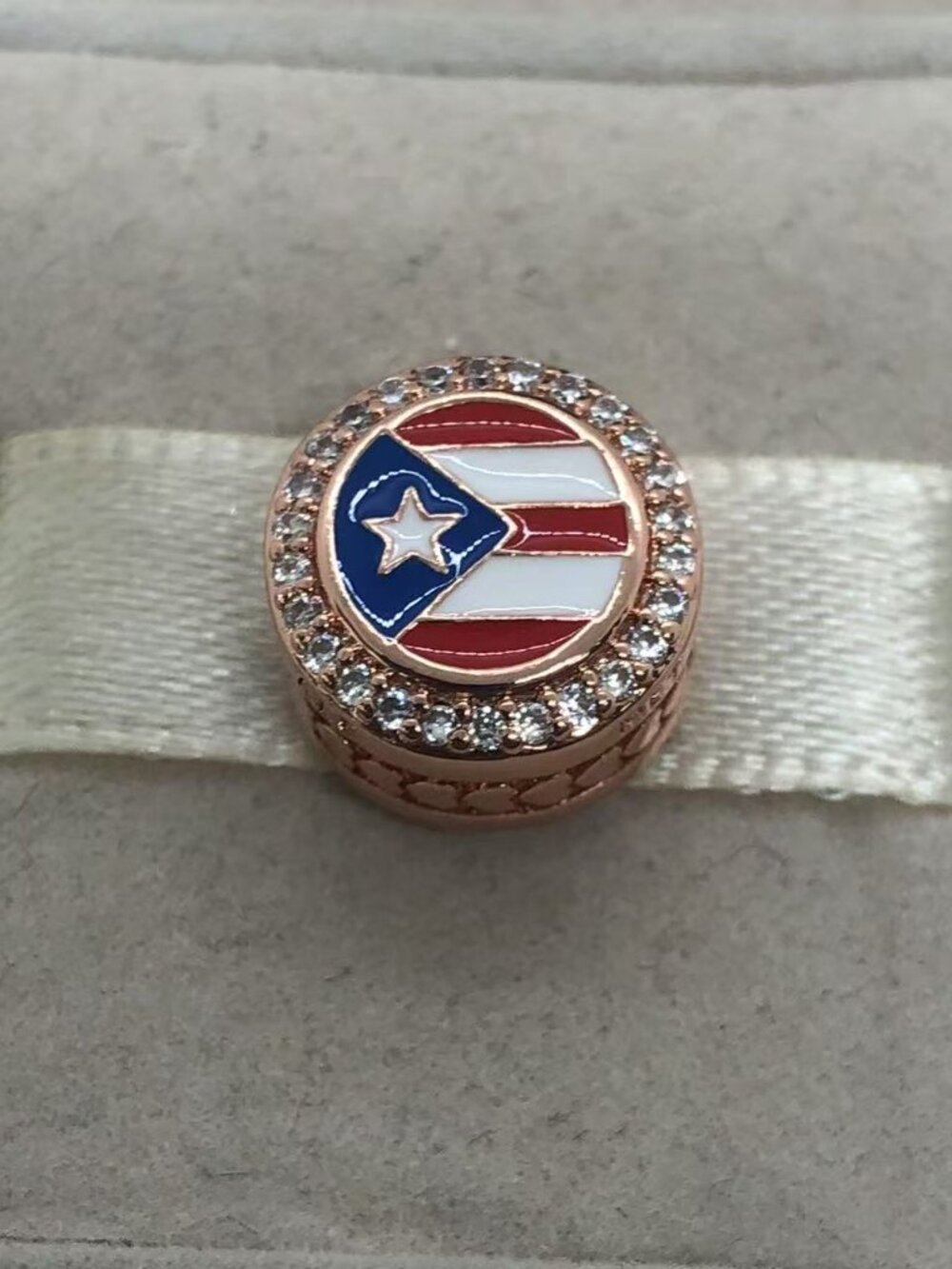 ✨🔥Pandora Puerto rico Flag Bead charm S925 Silver with box